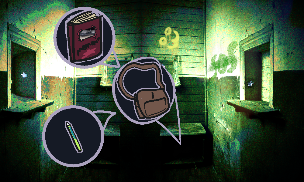 the same inventory inspection shows a gel pen and a scrapbook the same inventory inspection shows a gel pen and a scrapbook