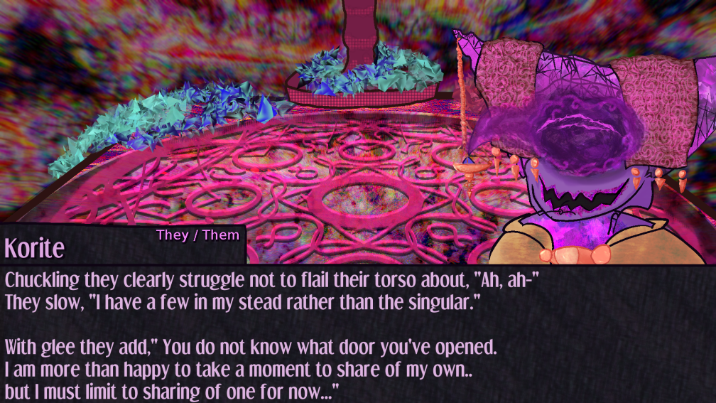 Chuckling they clearly struggle not to flail their torso about, Ah, ah-  They slow, I have a few in my stead rather than the singular.  With glee they add, You do not know what door you've opened. I am more than happy to take a moment to share of my own.. but I must limit to sharing of one for now... Chuckling they clearly struggle not to flail their torso about, Ah, ah-  They slow, I have a few in my stead rather than the singular.  With glee they add, You do not know what door you've opened. I am more than happy to take a moment to share of my own.. but I must limit to sharing of one for now...