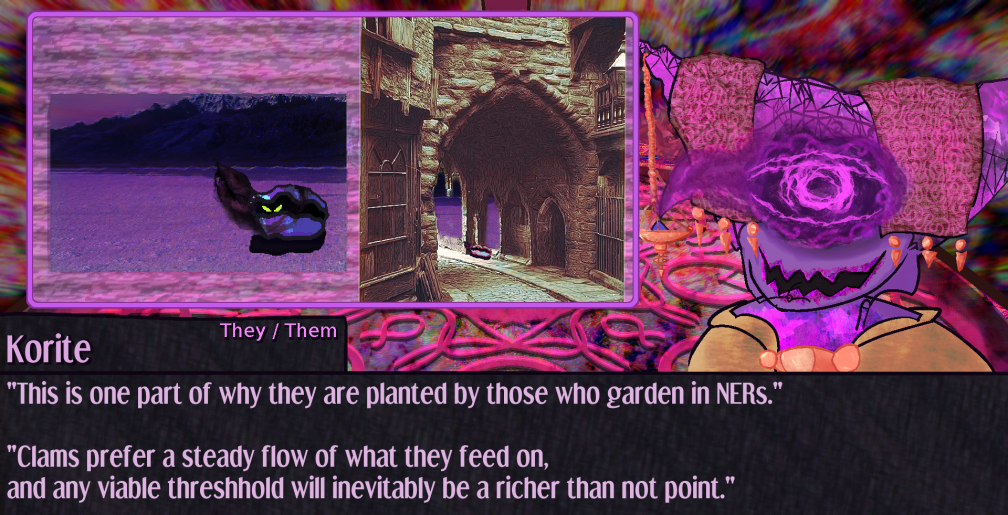 A distorted hisland desert view and it's threshhold with a voidclam connects to a city street This is one part of why they are planted by those who garden in NERs.  Clams prefer a steady flow of what they feed on, and any viable threshhold will inevitably be a richer than not point. A distorted hisland desert view and it's threshhold with a voidclam connects to a city street This is one part of why they are planted by those who garden in NERs.  Clams prefer a steady flow of what they feed on, and any viable threshhold will inevitably be a richer than not point.