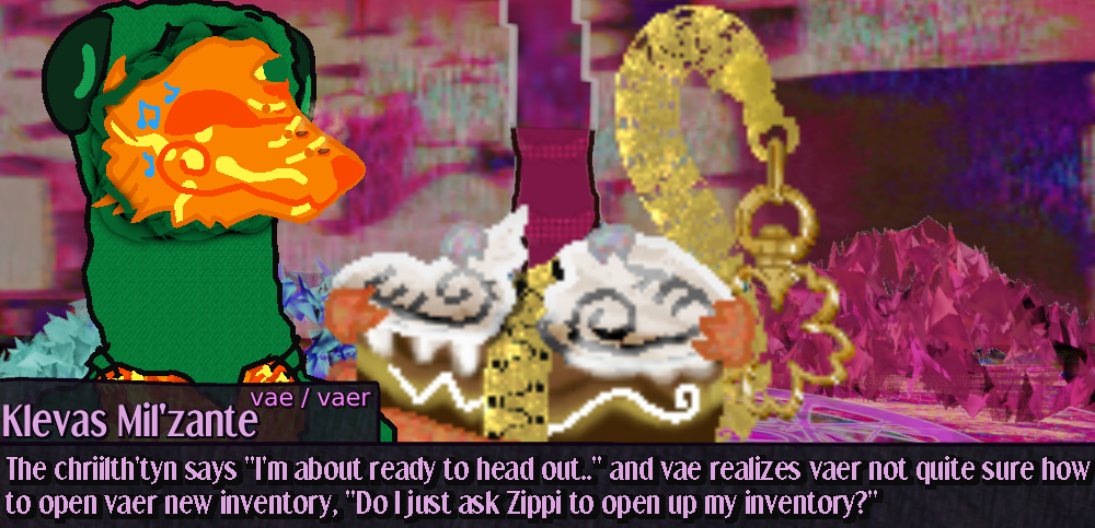 Little else is different from the prior panel except Klevas looks to Korite and all that. check the transcript Little else is different from the prior panel except Klevas looks to Korite and all that. check the transcript